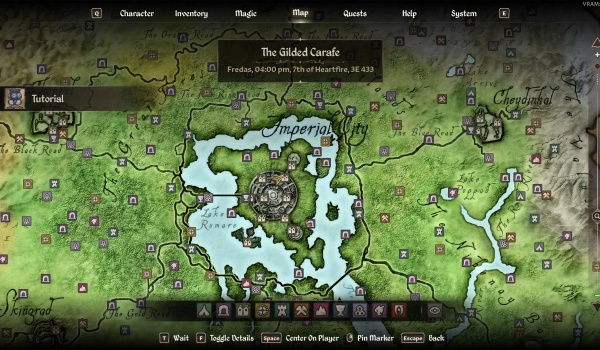 《上古卷軸4：湮滅重制版》彩色世界地圖MOD