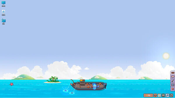 悠哉釣魚壁紙