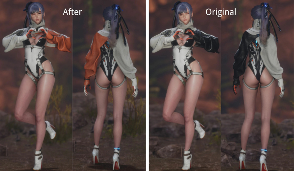 《劍星》重新著色袖套伊芙銀裝女忍MOD