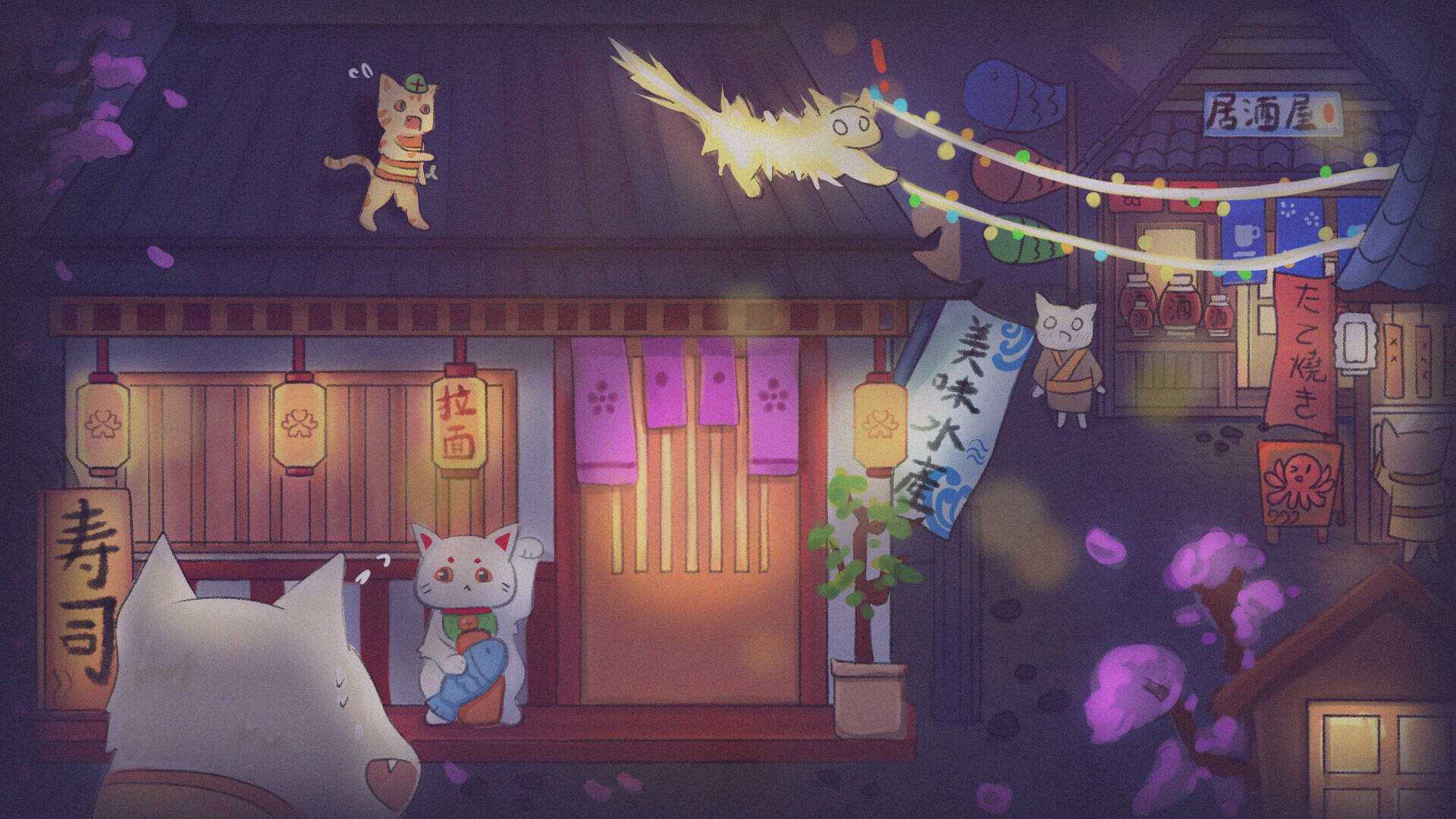 貓咪工程師：點亮燈光壁紙