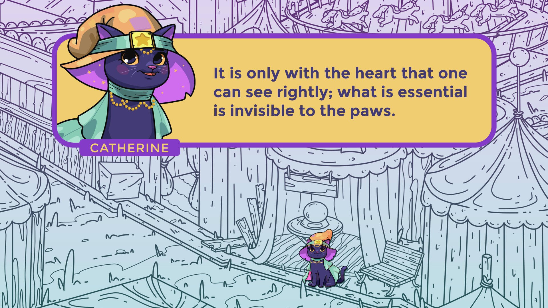 游樂園里滿是貓壁紙