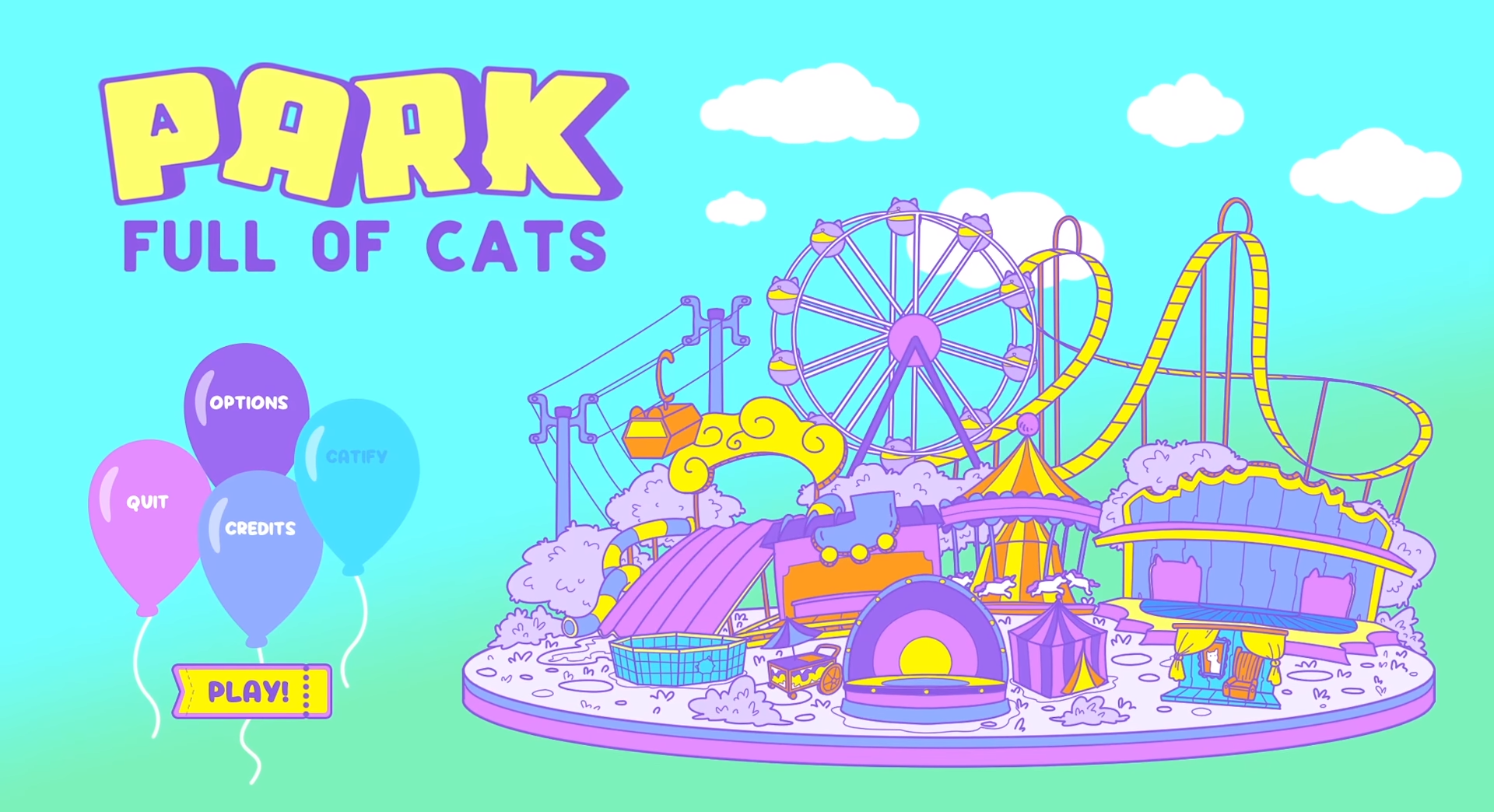 游樂園里滿是貓壁紙