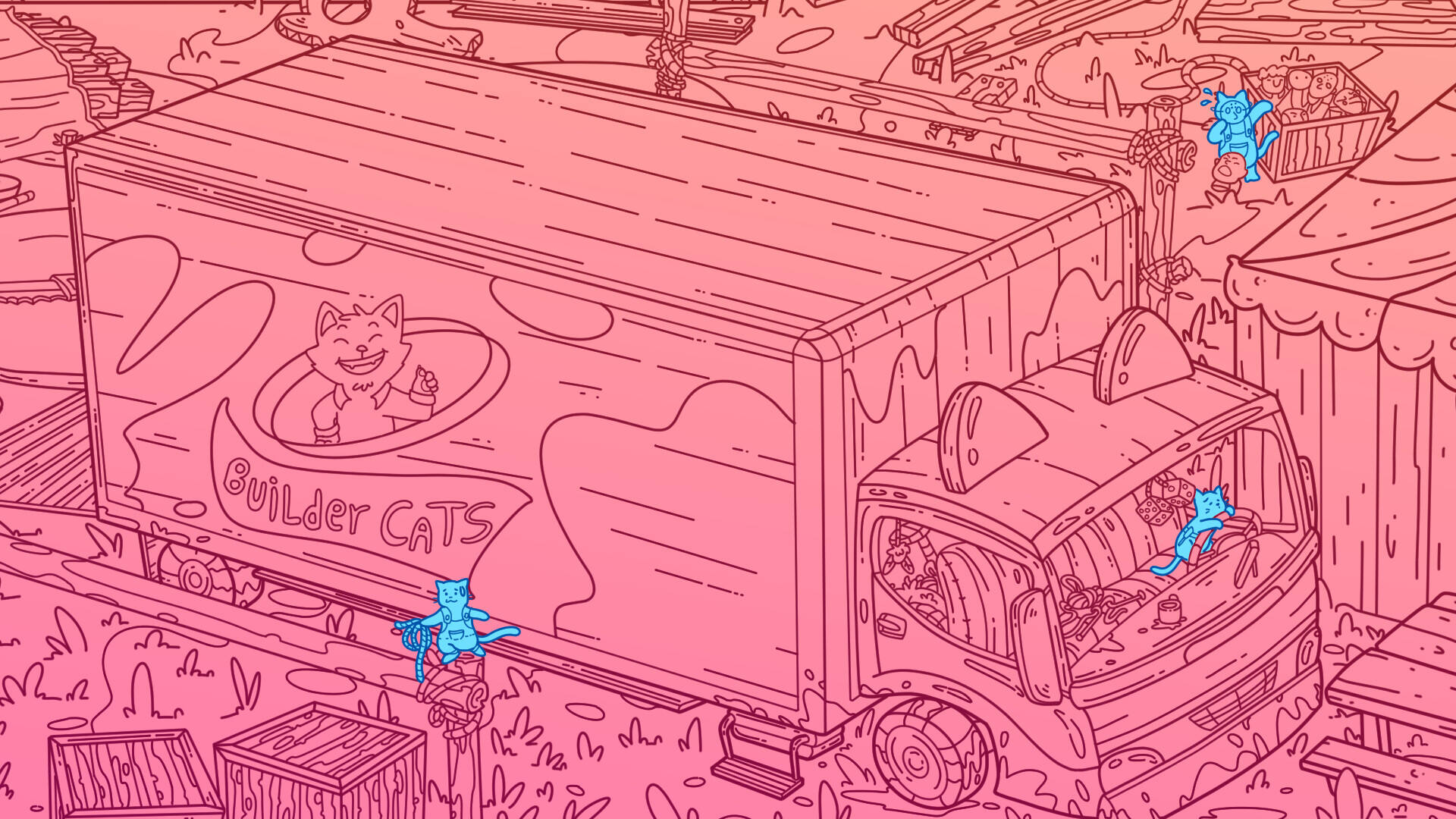 游樂園里滿是貓壁紙