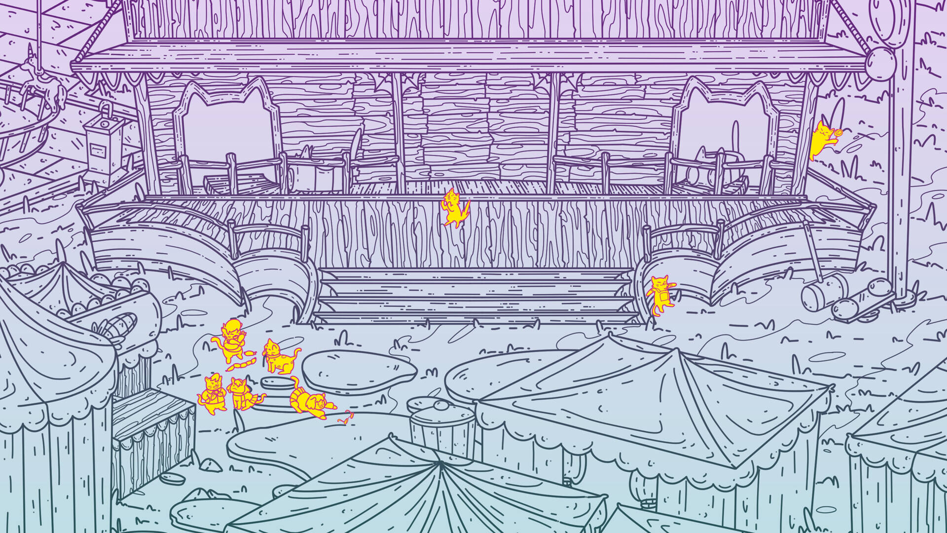 游樂園里滿是貓壁紙