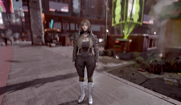 《賽博朋克2077》現代網紅風V角色骨骼MOD