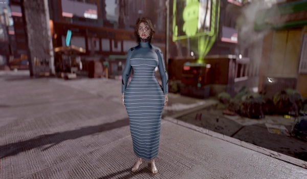 《賽博朋克2077》現代網紅風V角色骨骼MOD