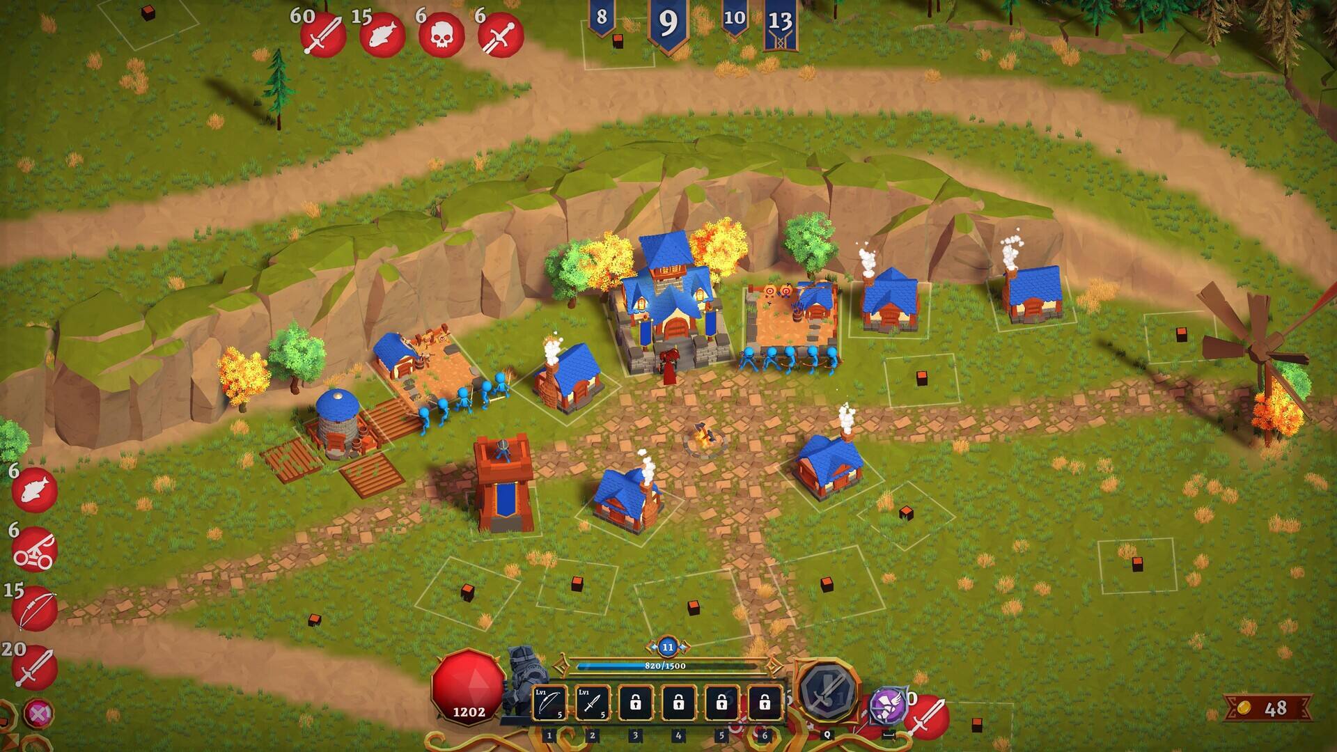 藍色王朝：城鎮防御壁紙