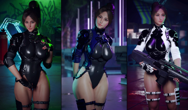 《賽博朋克2077》伊內(nèi)斯連體緊身衣MOD