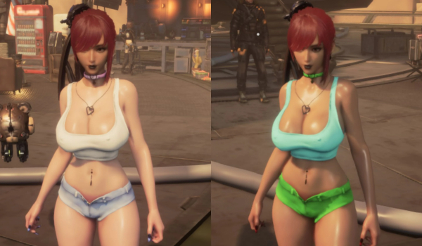 《劍星》CNS坦克背心牛仔短褲高跟鞋腹紋辣妹MOD