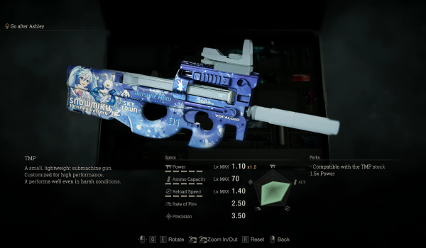 《生化危机4：重制版》带消音器的P90雪未来特别版MOD