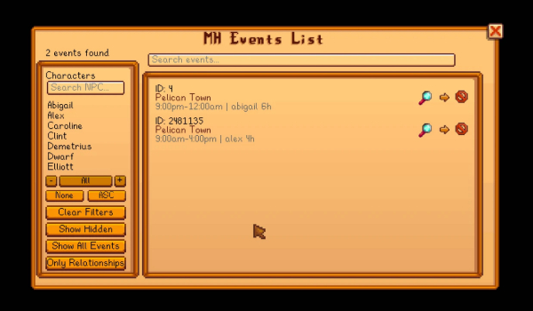 《星露谷物语》MH活动列表MOD