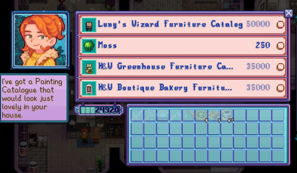 《星露谷物语》罗宾出售苔藓MOD