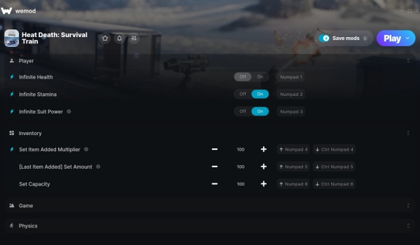 《热寂:生存列车》多项功能修改器