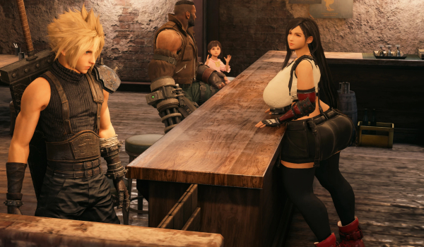 《最终幻想7:重制版》丰盈紧身衣蒂法MOD