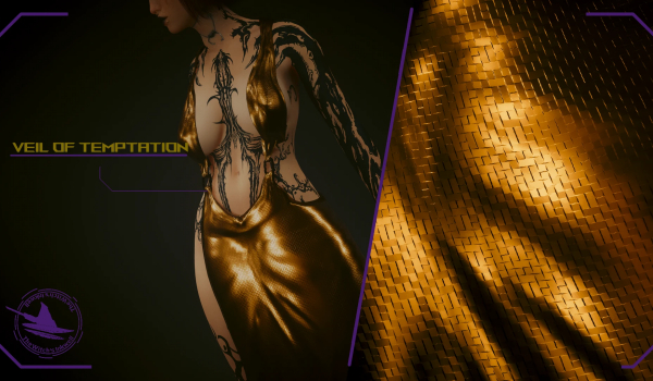 《赛博朋克2077》诱惑面纱魔女墨水瓶MOD