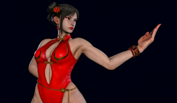 《街头霸王6》春丽第四套服装红金配色MOD