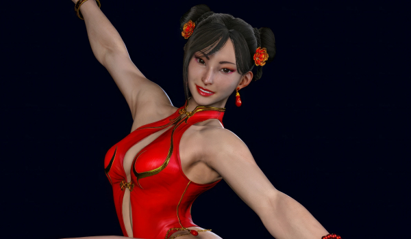 《街头霸王6》春丽第四套服装红金配色MOD