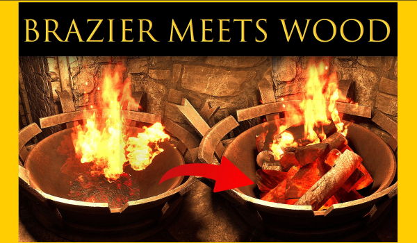 《上古卷軸5：天際重制版》火盆遇木柴（簡易生火）MOD