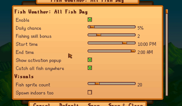 《星露谷物语》全鱼种夜间活动MOD