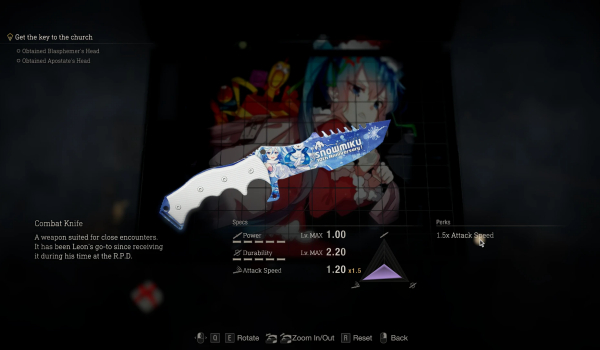 《生化危机4：重制版》战术匕首雪未来版MOD