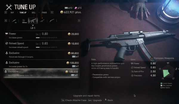 《生化危机4：重制版》所有武器专用无限弹药升级MOD