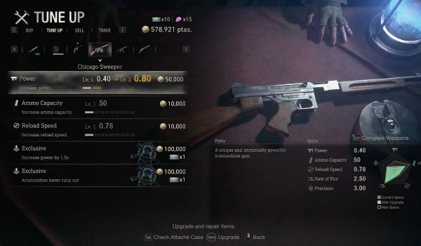 《生化危机4：重制版》所有武器专用无限弹药升级MOD