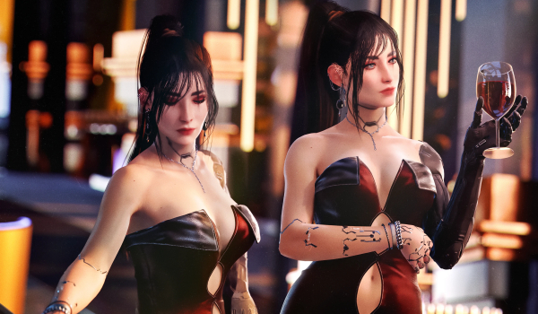 《赛博朋克2077》无肩带连衣裙MOD