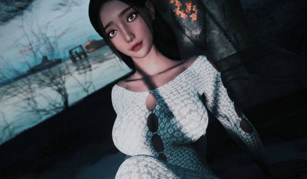 《赛博朋克2077》蕾丝紧身连体衣MOD