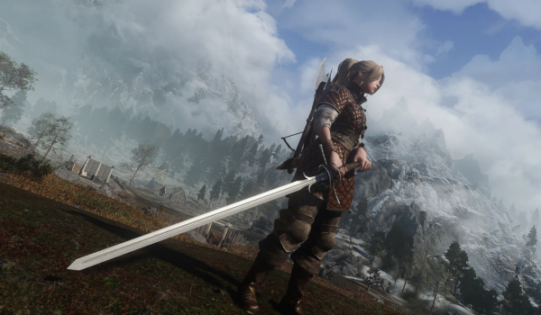 《上古卷轴5:天际重制版》无畏少女女性护甲MOD