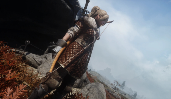 《上古卷轴5:天际重制版》无畏少女女性护甲MOD