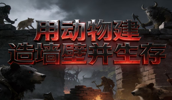 《魔兽争霸3冰封王座》用动物建造墙壁并生存地图