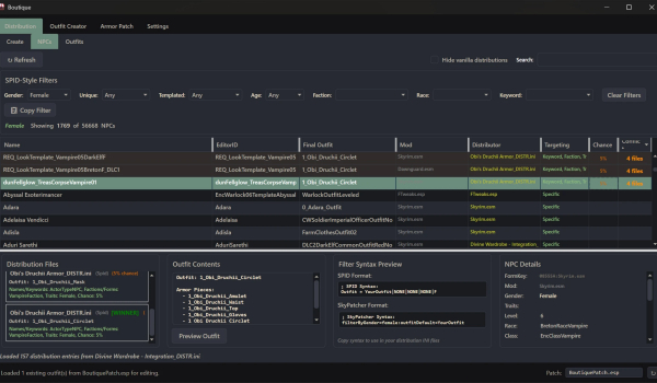 《上古卷轴5：天际重制版》精品工坊服装创作与分发套件MOD