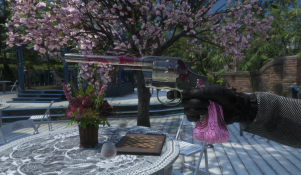 《荒野大镖客2》樱色左轮手枪MOD