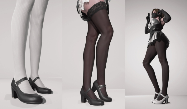 《赛博朋克2077》日常圆头高跟鞋MOD