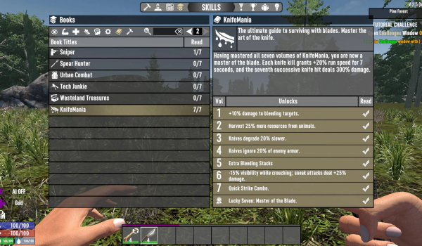 《七日杀》飞刀狂热飞刀技能书MOD