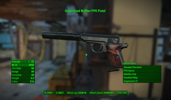 《辐射4》瓦尔特PPK手枪MOD