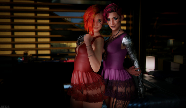 《赛博朋克2077》性感连衣裙女V专用MOD