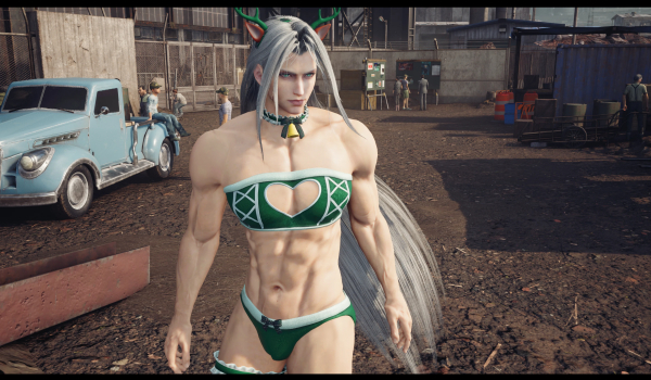 《最终幻想7:重制版》圣诞假日版萨菲罗斯MOD