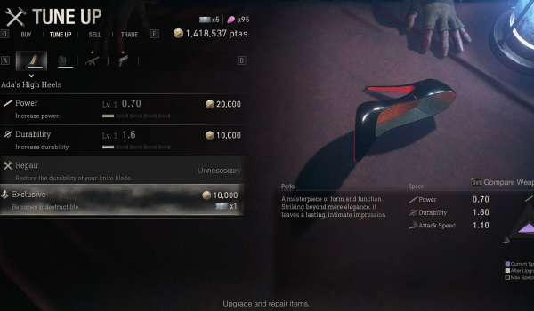 《生化危机4:重制版》艾达高跟鞋替换小刀MOD