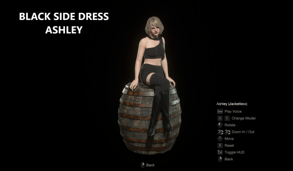 《生化危机4:重制版》阿什莉可爱黑色侧开裙MOD