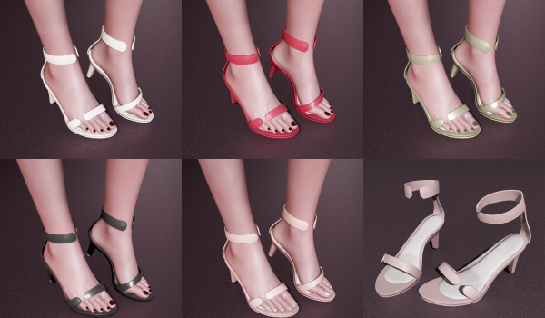 《赛博朋克2077》简约高跟凉鞋MOD