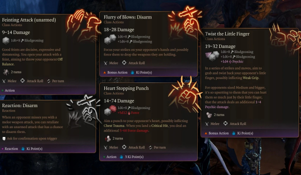 《博德之门3》武僧追加徒手攻击MOD