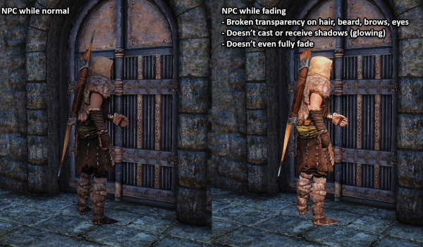 《上古卷轴5：天际重制版》移除淡出NPC效果MOD