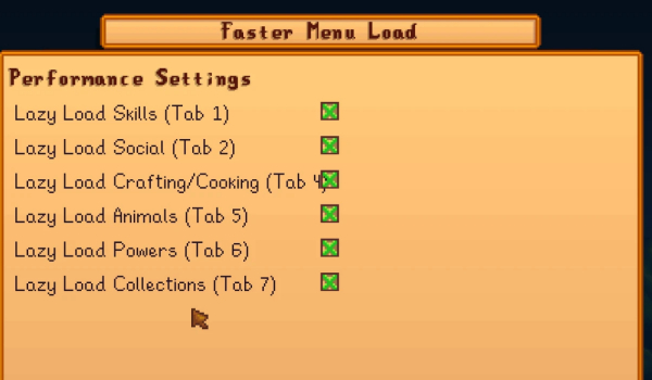 《星露谷物语》菜单加载优化MOD