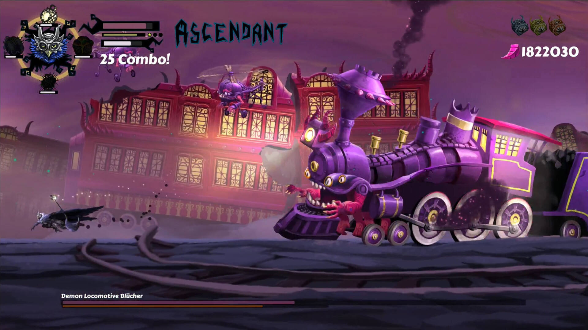 洋红色地平线壁纸