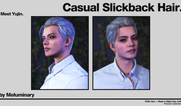 《赛博朋克2077》休闲背头发型MOD