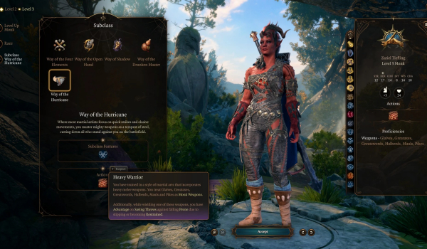 《博德之门3》飓风之道重型武器武僧MOD