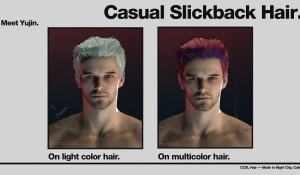 《赛博朋克2077》休闲背头发型MOD