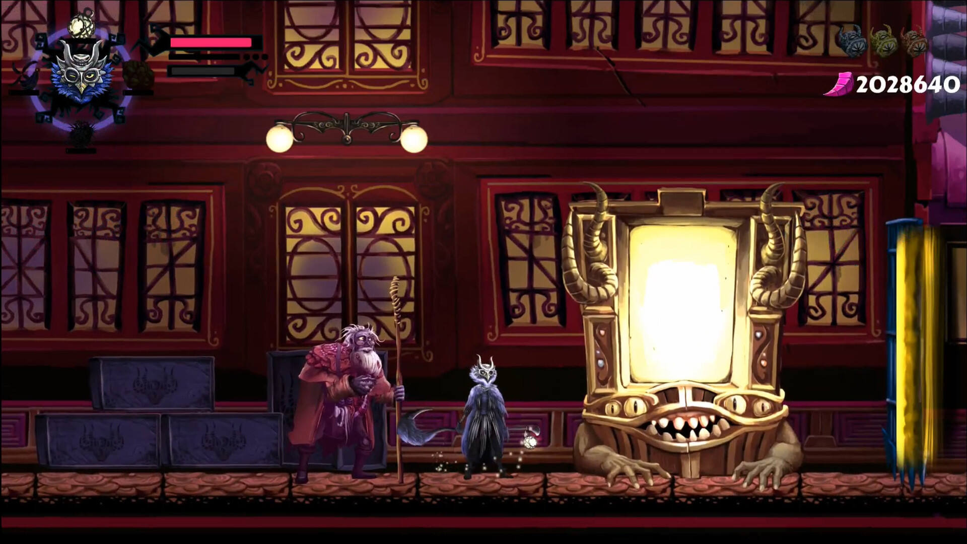 洋红色地平线壁纸