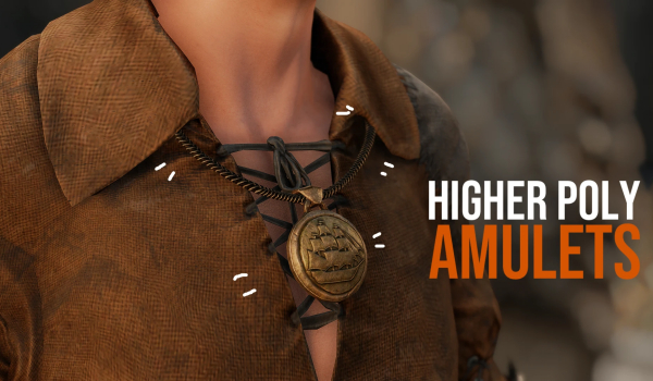 《上古卷轴5：天际重制版》高精度多边形护符MOD